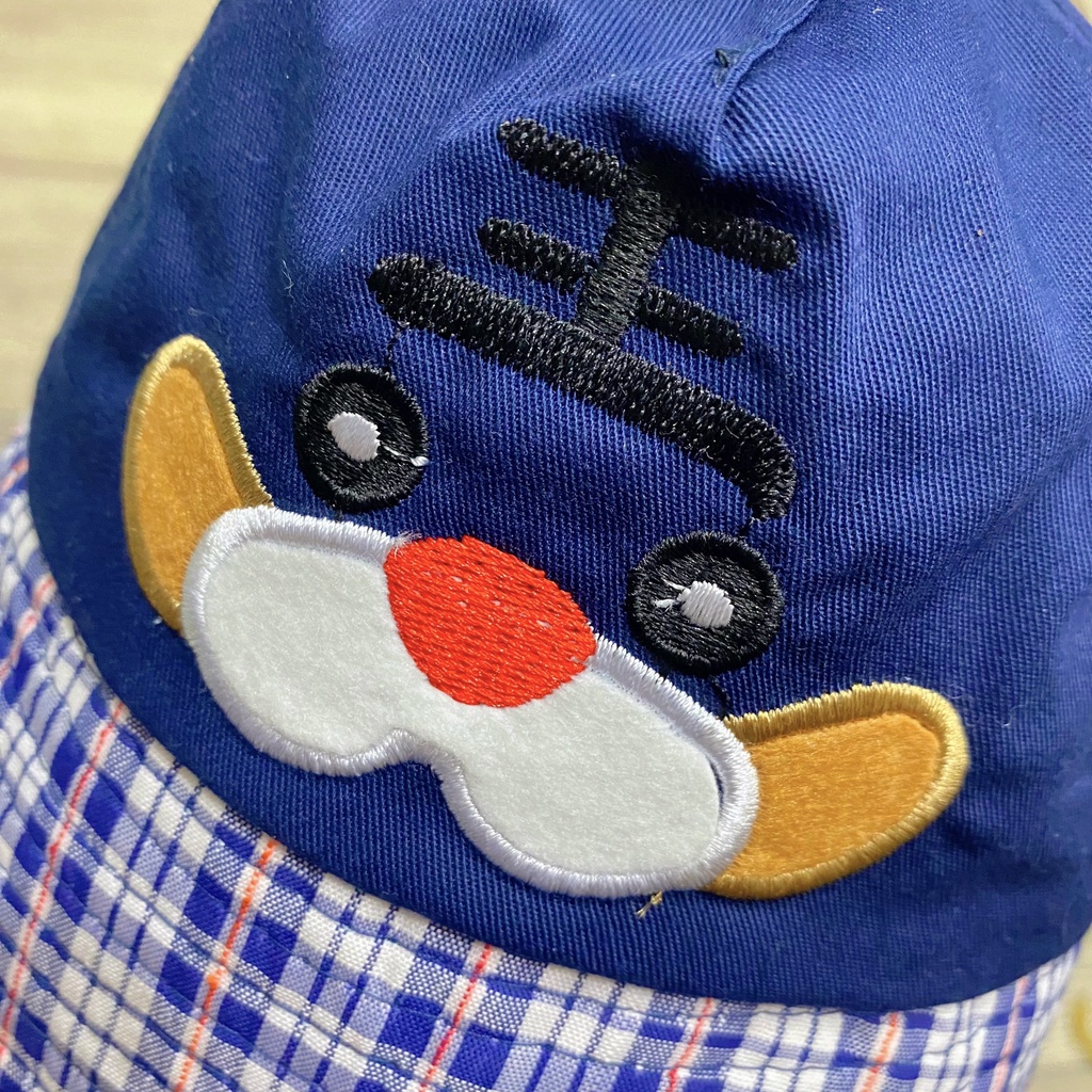 Nón tai bèo thêu hình cún có voan che bụi cho bé siêu cưng - NN31