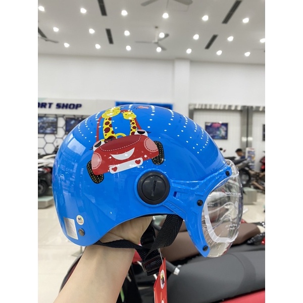 Mũ bảo hiểm trẻ em hình dễ thương Honda chính hãng xanh cao câp
