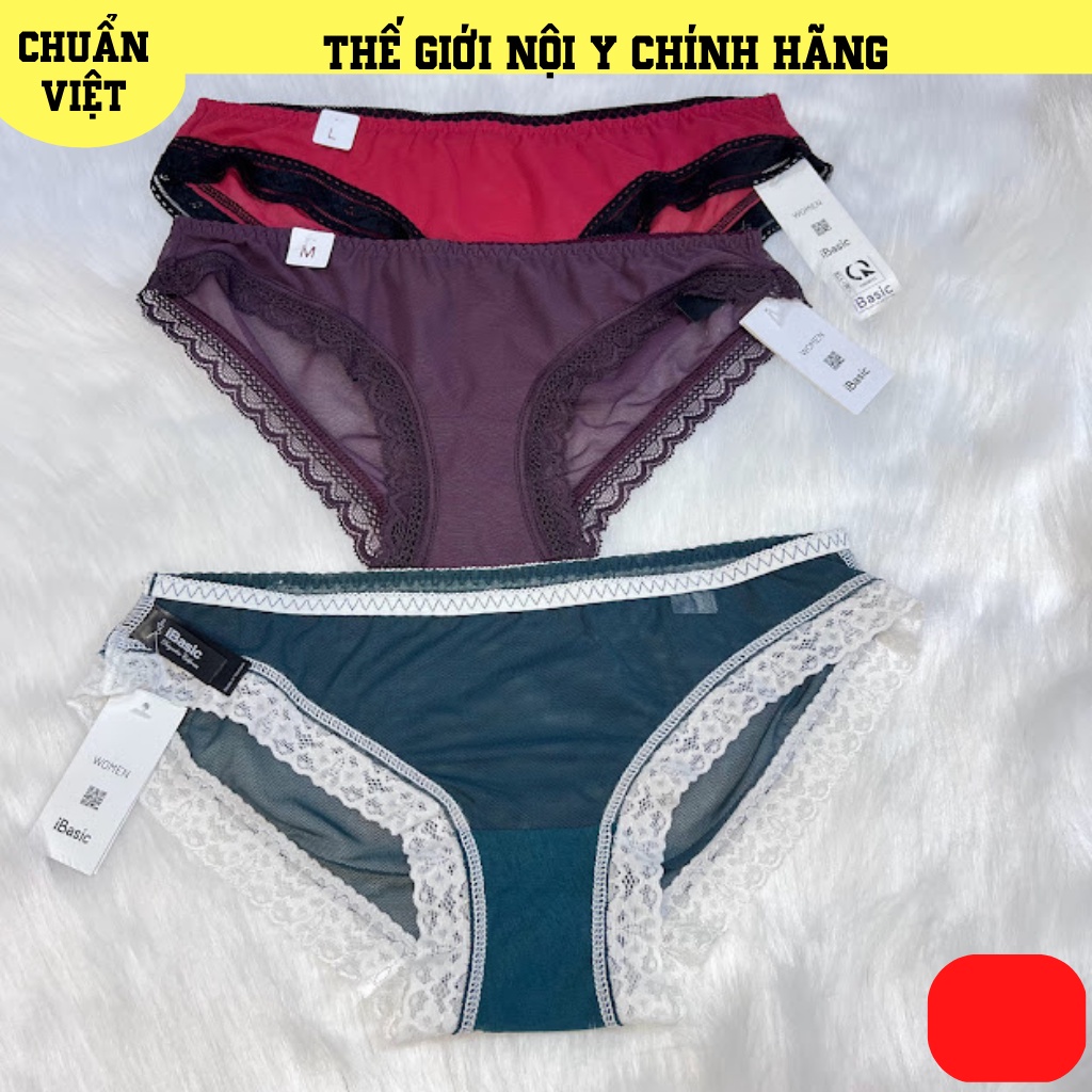 Quần lót nữ IBASIC phối ren bikini V108