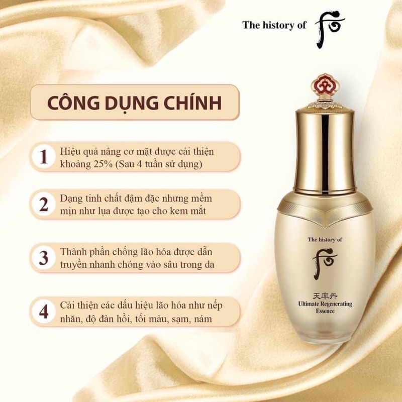 Gói tinh chất Whoo tái sinh nâng cơ xoá nhăn chống chảy sệ Ultimate Regenerative Essence