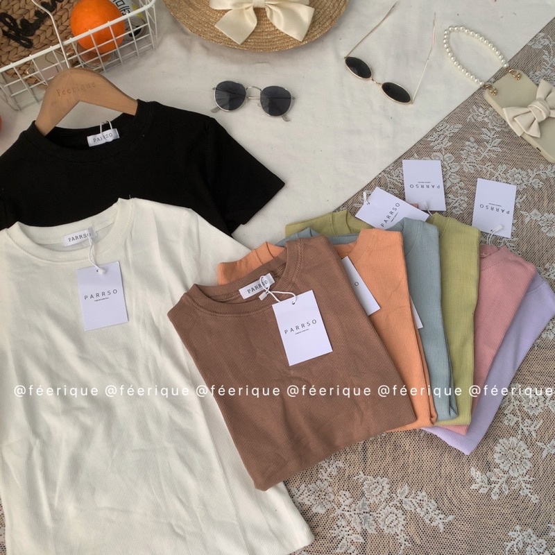 Áo thun tăm bozip tone pasel