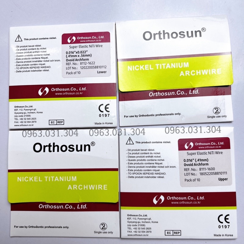 Dây niti Hàn Quốc Orthosun dây cung chỉnh nha