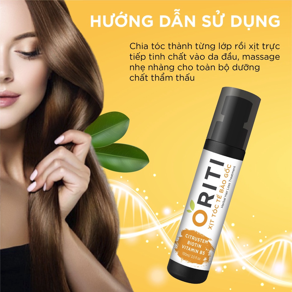 Xịt mọc tóc ORITI, kích mọc tóc, ngăn ngừa rụng tóc thảo mộc Mee Natural 100ml