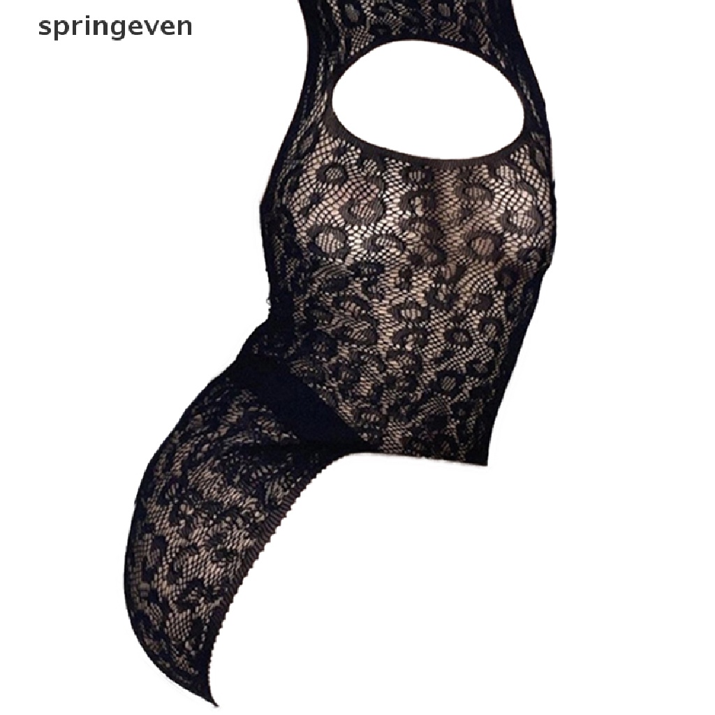 Springeven Bộ Đồ Lót Liền Thân Họa Tiết Da Báo Quyến Rũ Nóng Bỏng Kèm Găng Tay Mặc Ngủ Teddy Gợi Cảm Cho Nữ