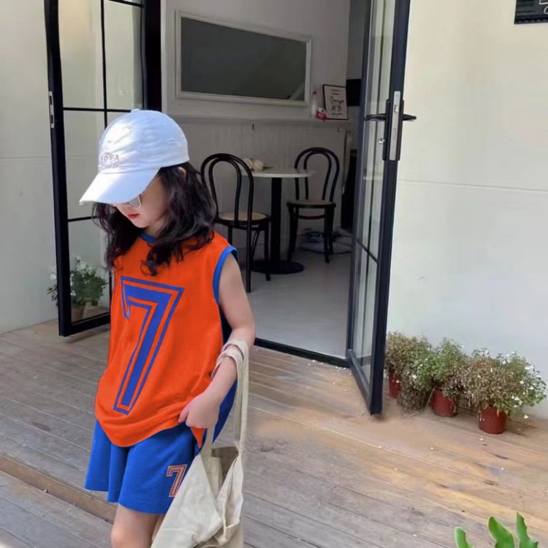 Set Áo Thun Ba Lỗ + Quần Short Thể Thao Nhanh Khô Thời Trang Mùa Hè Mới Cho Bé Trai Và Bé Gái