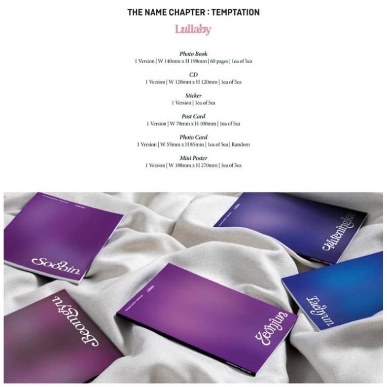 BỘ ẢNH TXT TEMPTATION LULLABY VER