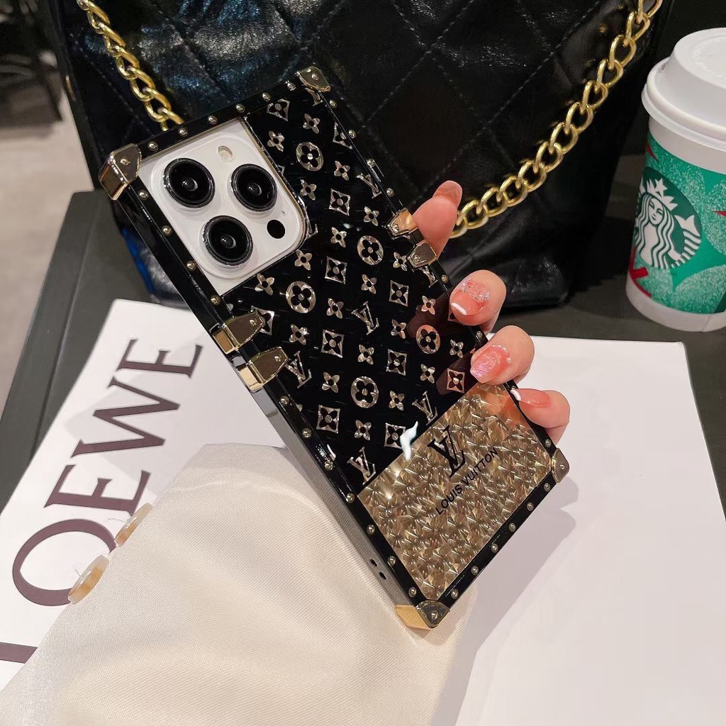 Ốp Điện Thoại Hình Vuông Hình Nhãn Hiệu Samsung Galaxy S23 + S22 + S21 + S20 + Note 20 Ultra 5G Note 10 + Plus Note 9 8 S21 S20 FE