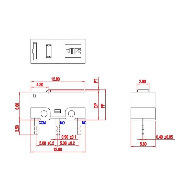 Taiwan ZIP esports  Micromotion DF3-P1 Microswitch  button ZIPPY micromotion