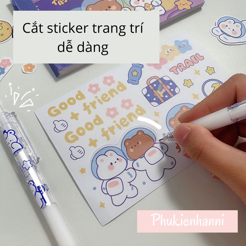 Bút cắt dọc giấy sticker trang trí đáng yêu Dao cắt giấy diy tiện dụng