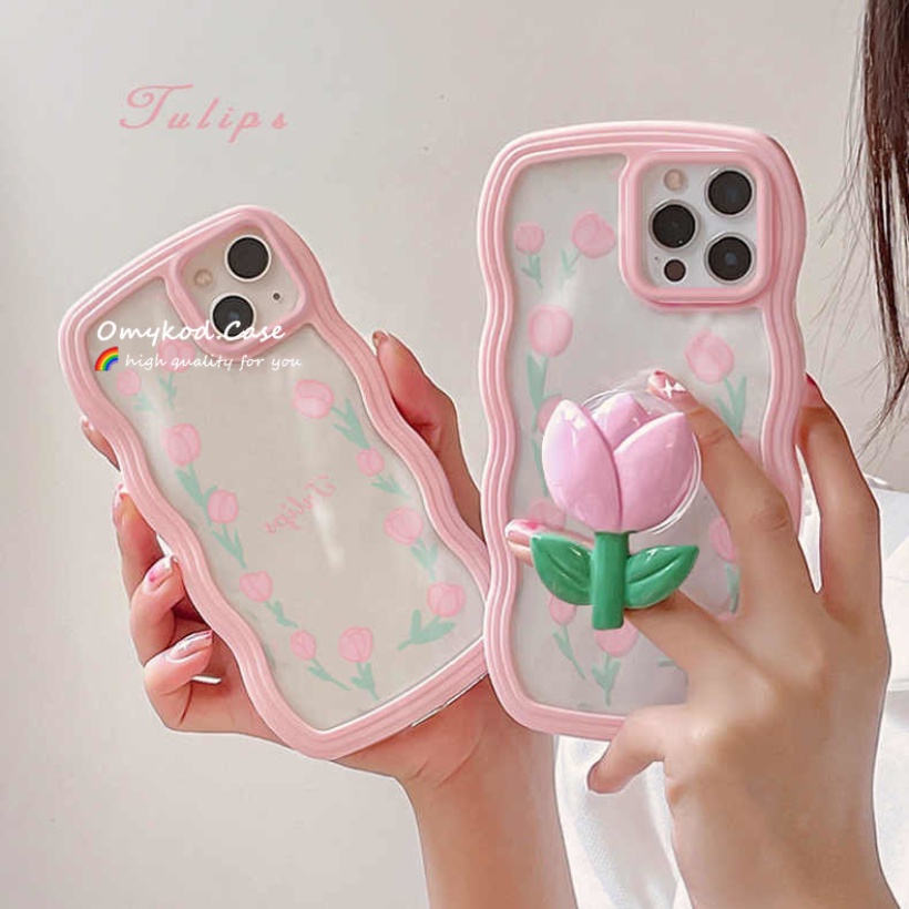 Ốp Điện Thoại Mềm Chống Rơi Họa Tiết Hoa Tulip Cho Samsung S22 S21 S20 Plus Ultra S20 S21 FE Note 20 Plus