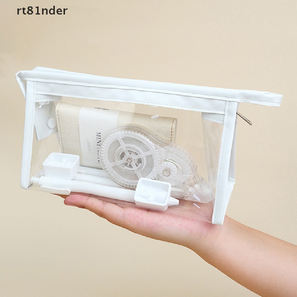 Rt Túi Đựng Mỹ Phẩm Hình Tam Giác Trong Suốt Cỡ Lớn Chống Thấm Nước Tiện Dụng