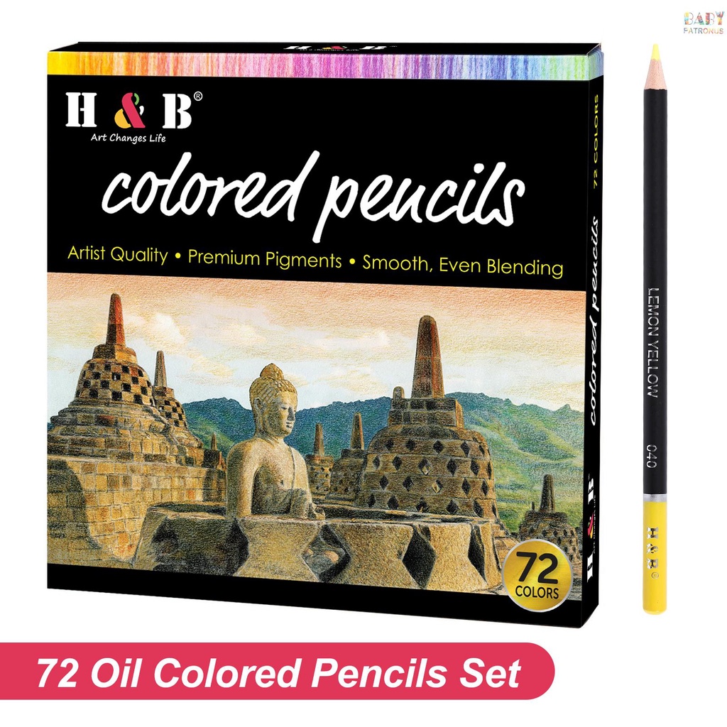 Bộ Bút Chì Màu Dầu 72 Màu Sắc Tùy Chọn Dùng Vẽ Phác Thảo DIY Dành Cho Học Sinh / Người Lớn