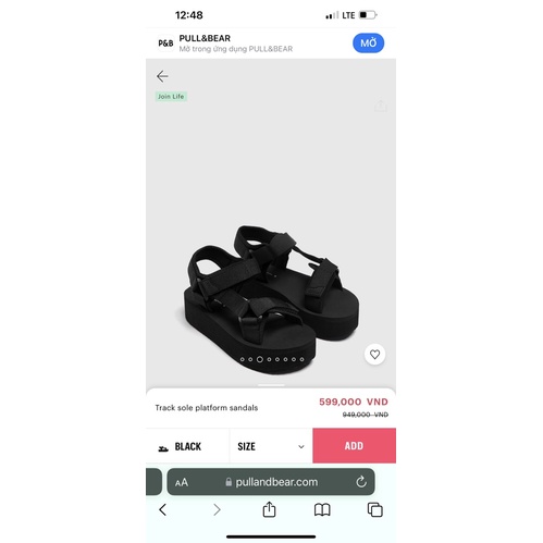 Sandal Pull.bear đôn đế