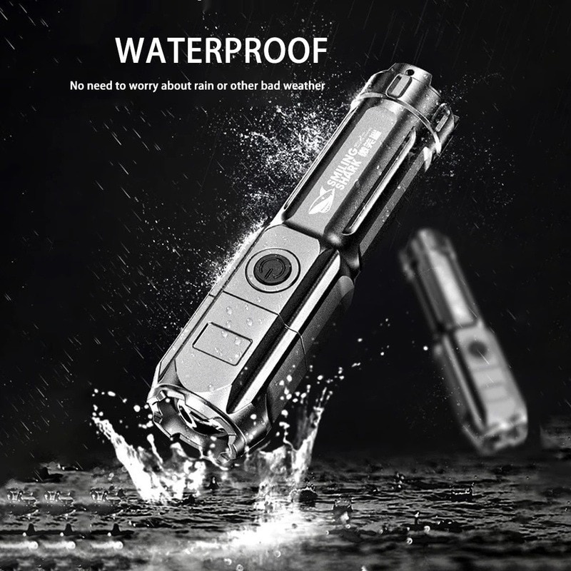 Đèn Pin Bóng LED Sạc USB Tiện Lợi Dành Cho Câu Cá Ngoài Trời