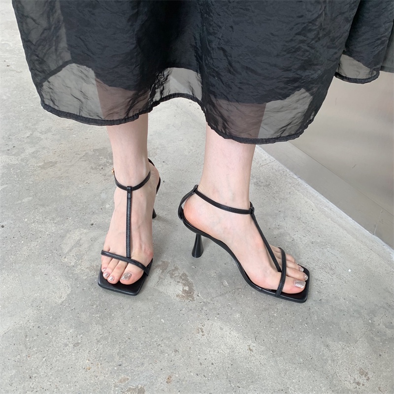 Giày Sandal Cao Gót Mũi Vuông Thời Trang Mùa Hè 2023 Dành Cho Nữ