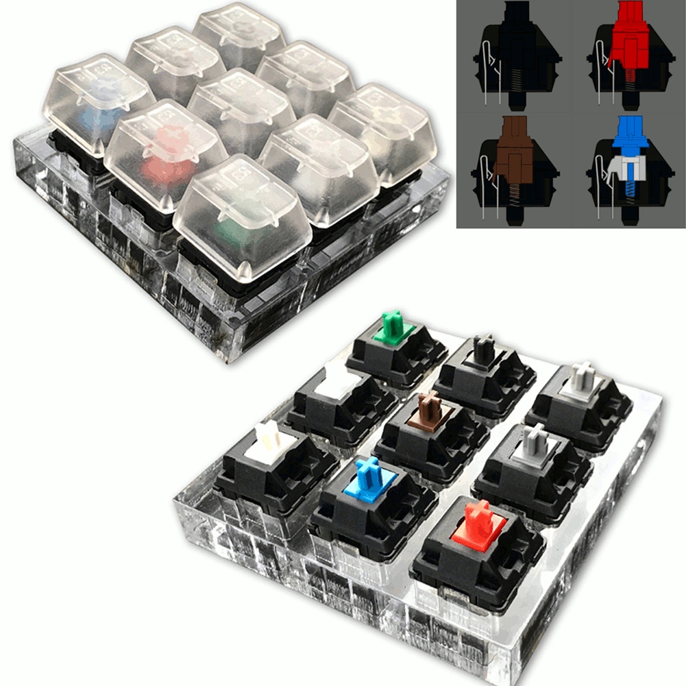Bộ 9 Nút Nhựa Acrylic Hình Hoa Hướng Dương Kiểm Tra Bàn Phím Cherry MX Switches