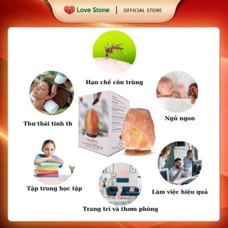 Đèn Đá Muối Tự Nhiên Xông Tinh Dầu Himalaya Love Stone - Nhập Khẩu Pakistan