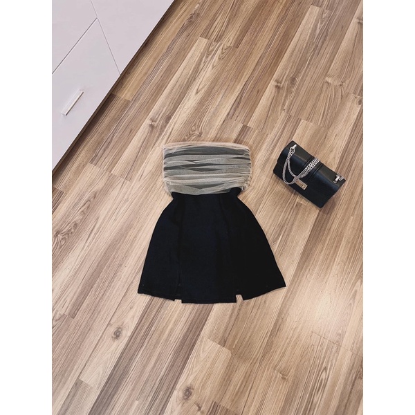 Set Áo Quây Phối Lưới Kèm Chân Váy Clara Dress Sang Chảnh