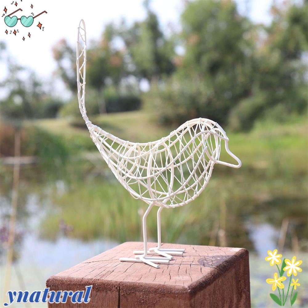 Phụ Kiện Trang Trí Bàn Hình Chú Chim Phong Cách Vintage|Đồ trang trí Tượng Điêu Khắc Thủ Công Màu Trắng Đen Nghệ Thuật