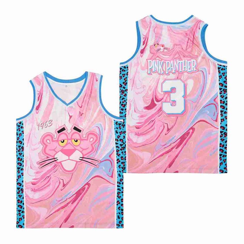 Áo Bóng Rổ In Hình Chú Báo Hồng 3 Phong Cách Hip hop Thời Trang Mùa Hè 2022