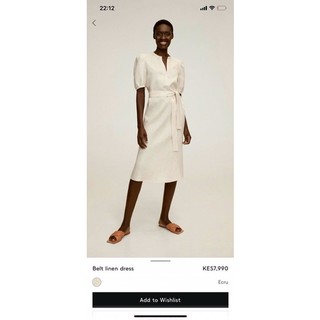 Đầm linen MNG ngắn tay xuất xịn
