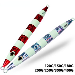 Mồi câu cá giả bằng sắt 120g - 400g dạ quang chuyên nghiệp 1402