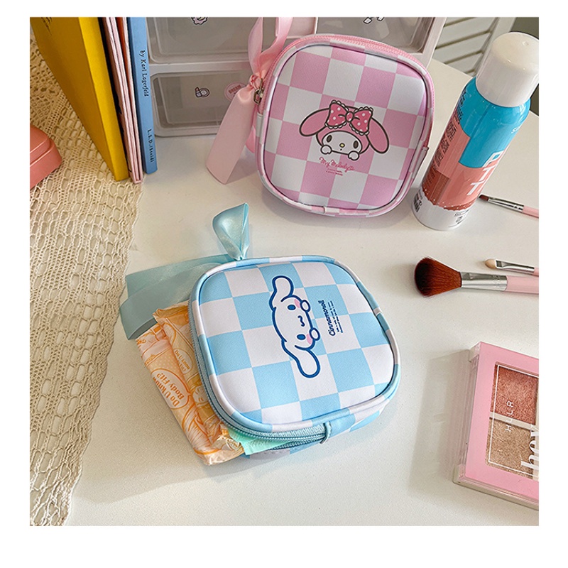 Túi Đựng Son Môi Chất Liệu PU Chống Thấm Nước Sức Chứa Lớn Họa Tiết Hoạt Hình