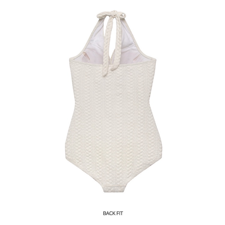 Bộ Đồ Bơi Một Mảnh Lưng Cao Màu Trơn Phong Cách Nhật Hàn Cho Nữ