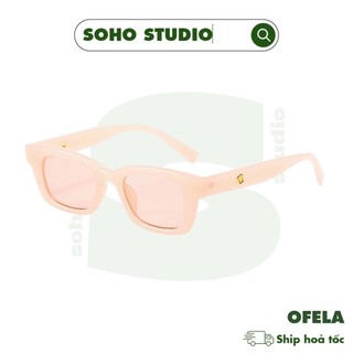 Kính mát thời trang Soho Studio gọng chữ nhật OFELA tone hồng pastel nữ tính, thu hút với thiết kế GM thời thượng trendy