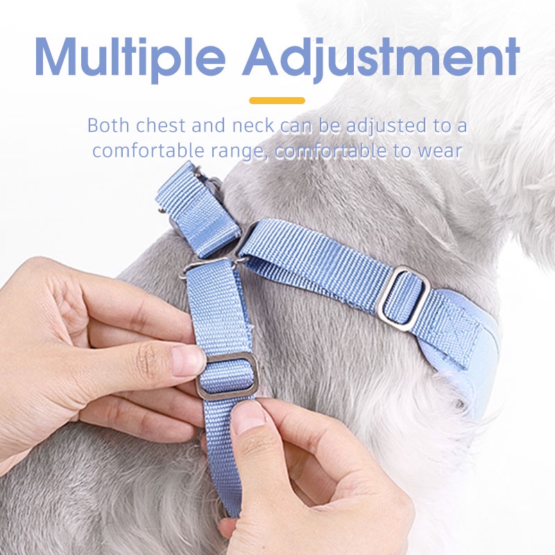 HamshMoc Dây Dắt Thú Cưng Đi Dạo Thiết Kế Thoáng Khí Thoải Mái Có Tay Cầm Điều Chỉnh Được2
