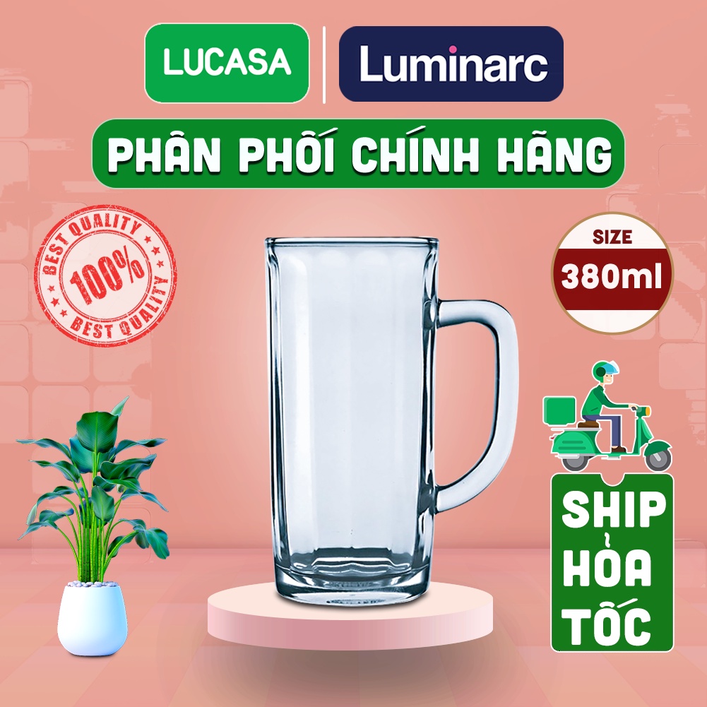 Ly Bia Thủy Tinh Luminarc Mindel 380ml - L2617 | Phân Phối Chính Hãng