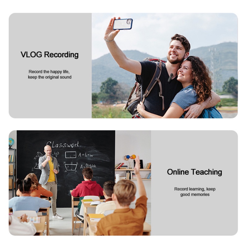 Micro Lavalier Không Dây Mini Chống Ồn Cho Điện Thoại / Máy Tính Bảng iPhone iPad Samsung