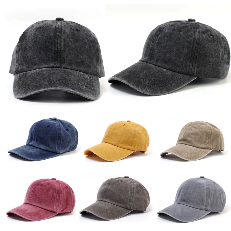 Mũ Lưỡi Trai Denim Cotton Màu Trơn Đơn Giản Thời Trang Cho Nữ