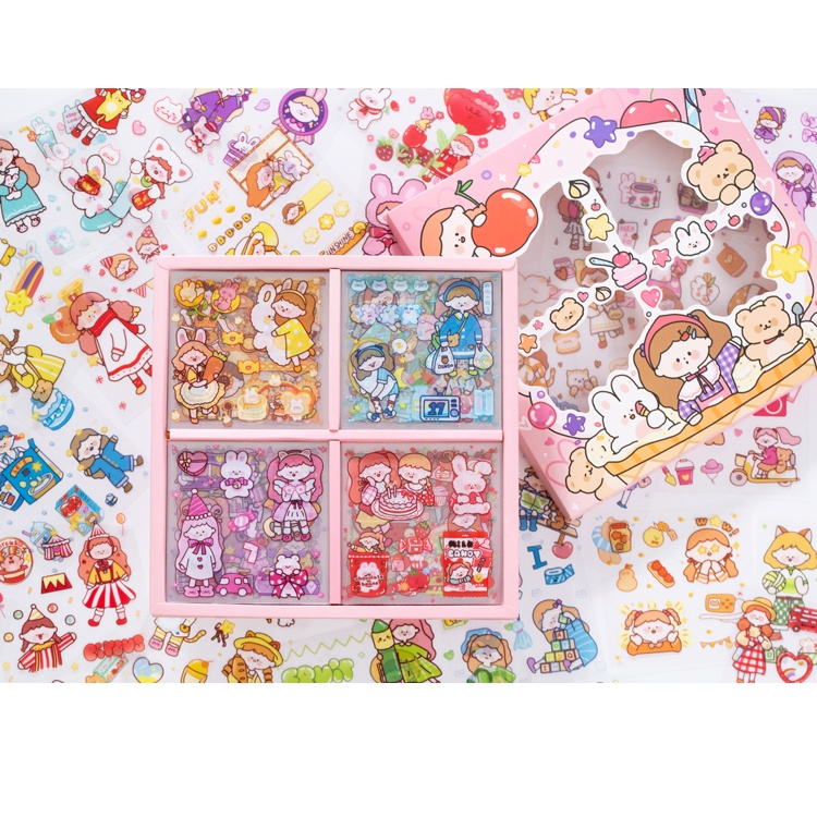 Sticker dễ thương,cute chống nước dán laptop, bình nước, đàn guitar, mũ bảo hiểm, vali.