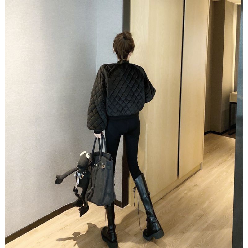 ÁO KHOÁC BOMBER QUẢ TRÁM CHẤT NHUNG QUẢNG CHÂU KÈM HÌNH THẬT - Quảng Châu