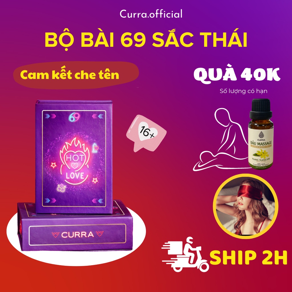 Bộ bài tình yêu 69 Curra bộ bài drinking game 69 nhiều cấp độ phá băng tăng gắn kết cặp đôi Hot Love