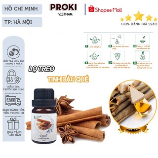 Tinh dầu treo xe oto chính hãng PROKI hương quế giúp khử mùi, chống say xe, treo nhà vệ sinh, treo tủ quần áo