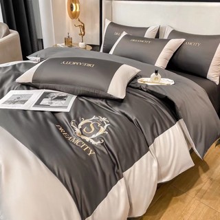Bộ Chăn Ga Gối 4 Món COTTON LỤA 60s Celin PHÁP Trơn màu Phối Viền siêu đẹp -> Được Chọn Mẫu
