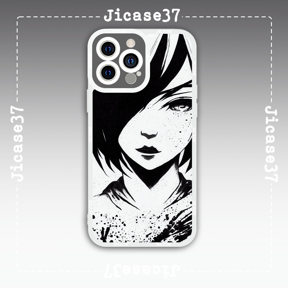 Ốp lưng iphone cạnh vuông Jicase JMcase Touka Tokyo Ghoul Anime Manga Nhật Bản x/xs/11/12/pro/max/plus/promax