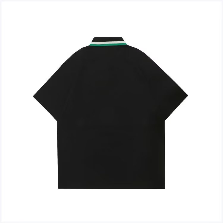 Áo polo Ngắn Tay Phối Màu Tương Phản Phong Cách Retro Mỹ Thời Trang Cho Nam