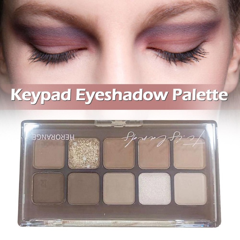 Bảng Phấn Mắt 10 Màu Lì / Nhũ Ngọc Trai Kháng Nước Chống Mồ Hôi Cho Người Mới Bắt Đầu