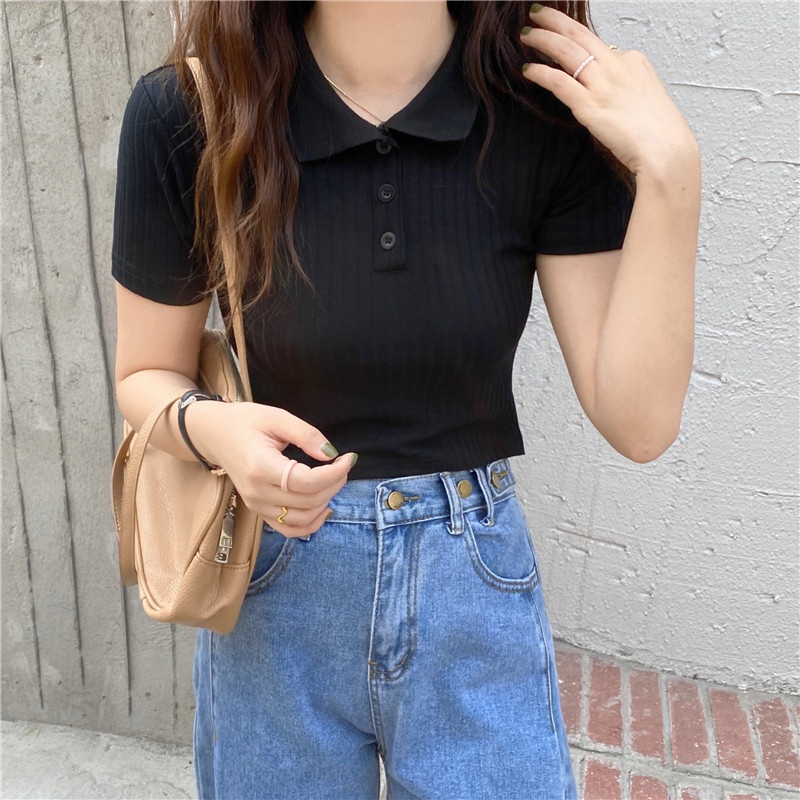 Áo thun SUXI tay ngắn dáng ôm thời trang mùa hè xinh xắn cho nữ