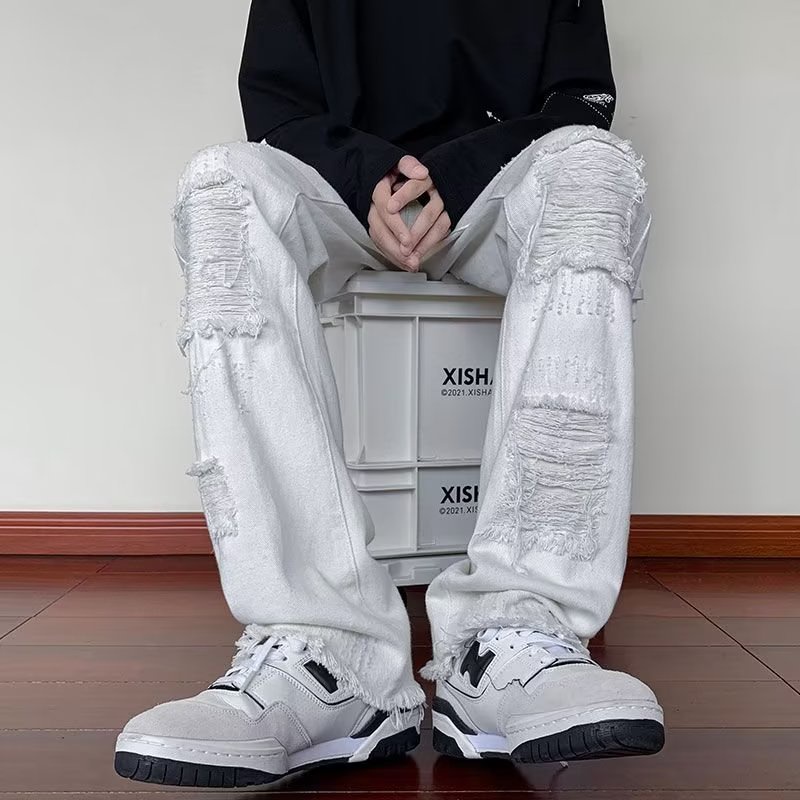 Quần jean ống suông Thiết Kế Trẻ Trung Giản Dị Thời Trang Dành Cho Nam