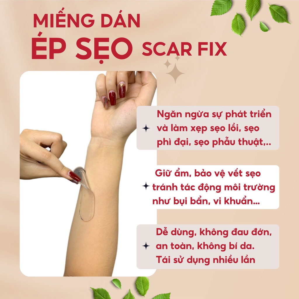 Miếng Dán Ngăn Ngừa Và Ép Sẹo Lồi Sẹo Phì Đại Silicon Scar FIX