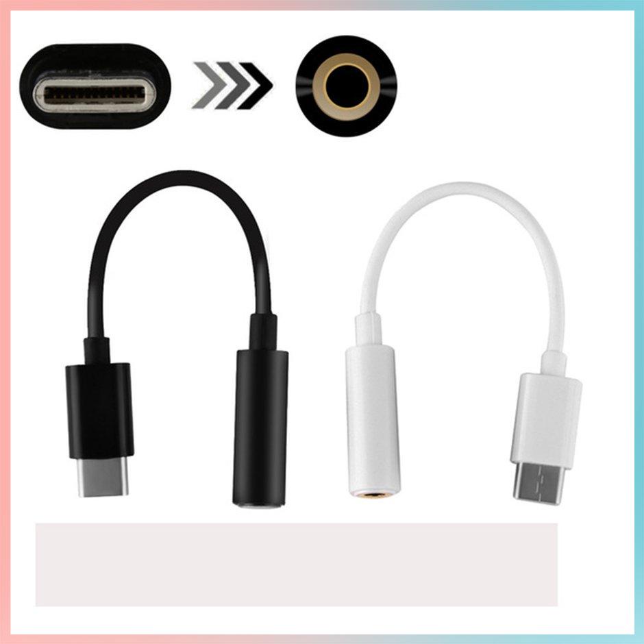 【giao hàng hôm nay>>>Mini Portable Type-C to 3.5mm Earphone Cable Adapter USB 3.1 Type C USB-C Male to 3.5 audio Female Jack for Xiaomi
