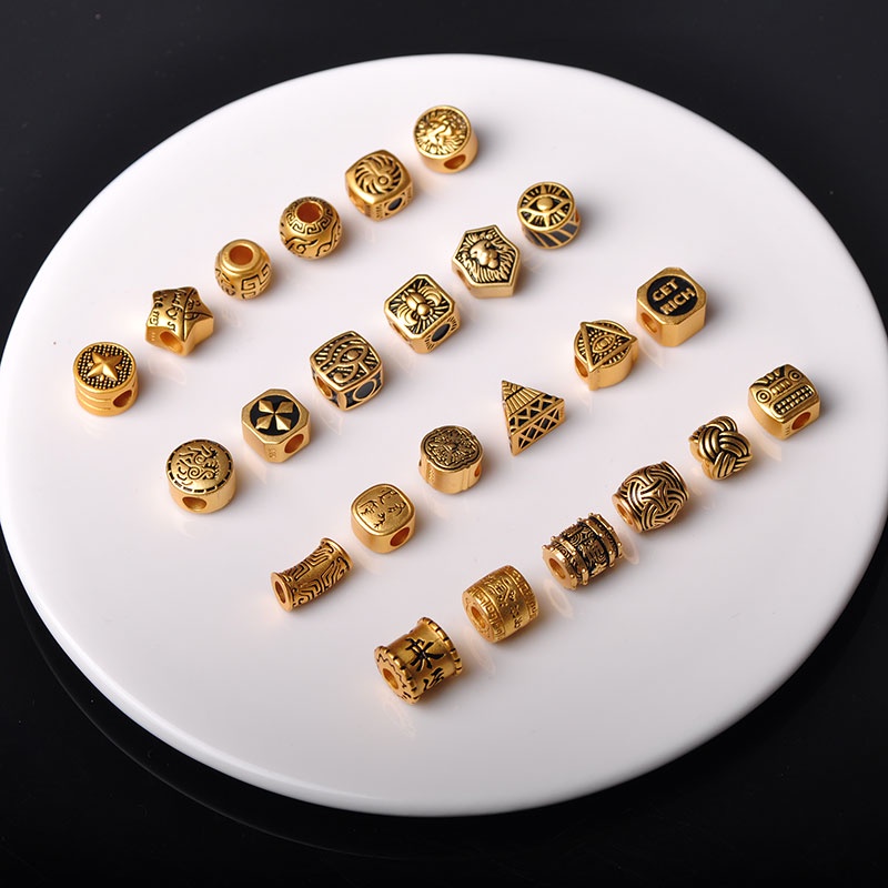 Hạt Vàng Cát Nhiều Màu Sắc Dùng Làm Vòng Tay Dây Bện Thủ Công Không Gây Dị Ứng Phong Cách Trung Hoa Cổ Điển Cuộn Dây Thừng Chất Lượng Cao Chuyên Dụng