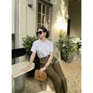 Áo linen 2 túi tay ngắn Cói Design