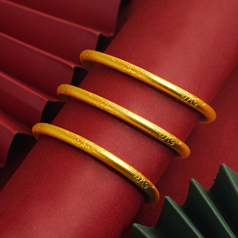 Pmrawc | Vòng Đeo Tay Au999 Trái Tim Phong Cách Trung Hoa Cổ Điển Không Phai Màu FS208