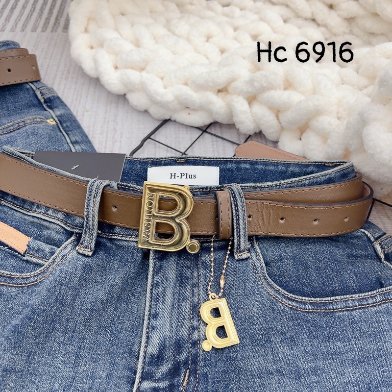 Quần jean nữ dáng baggy HPLUS kèm đai