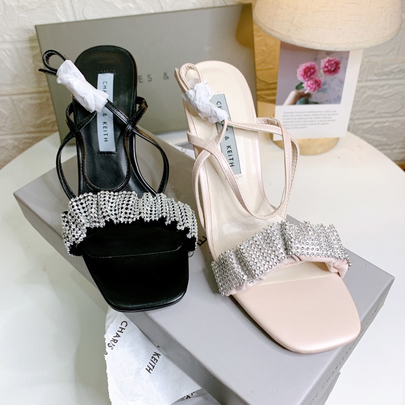 Giày 9cm quai mảnh đá CNK xuất Full box MS-2777